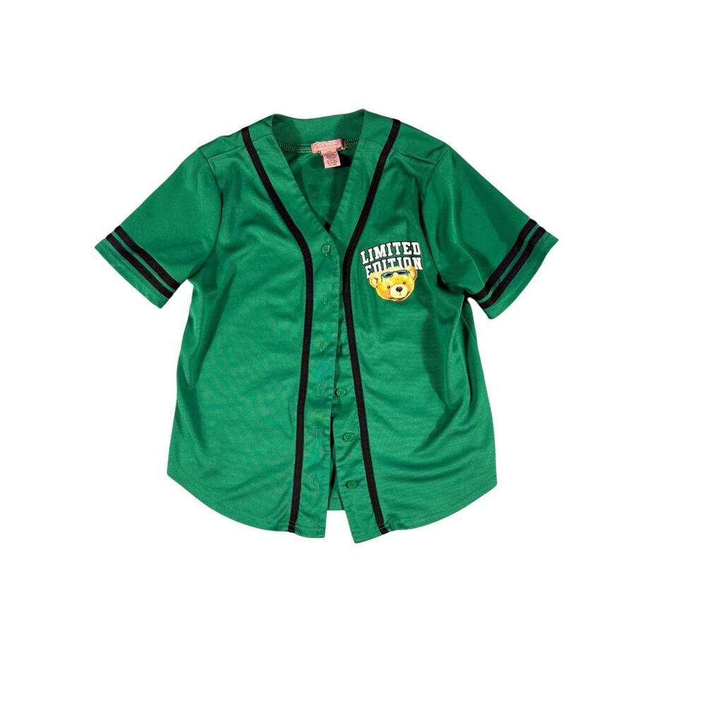 Lucky You Kids Green Limited Edition‎ Teddy Bear Baseball Jersey